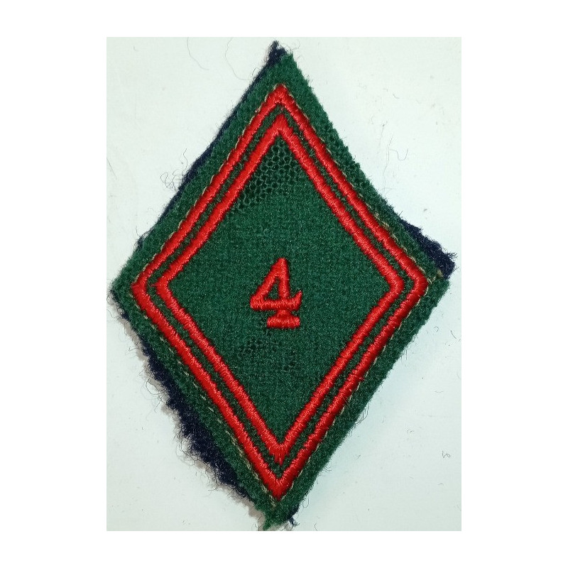 Losange de bras Troupe / Militaire du Rang du 4ème Régiment de Commandement et de Soutien à crochets