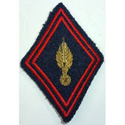 Losange de bras Générique Sous-Officier / Officier du Génie - Grenade en cannetille d'or - à coudre