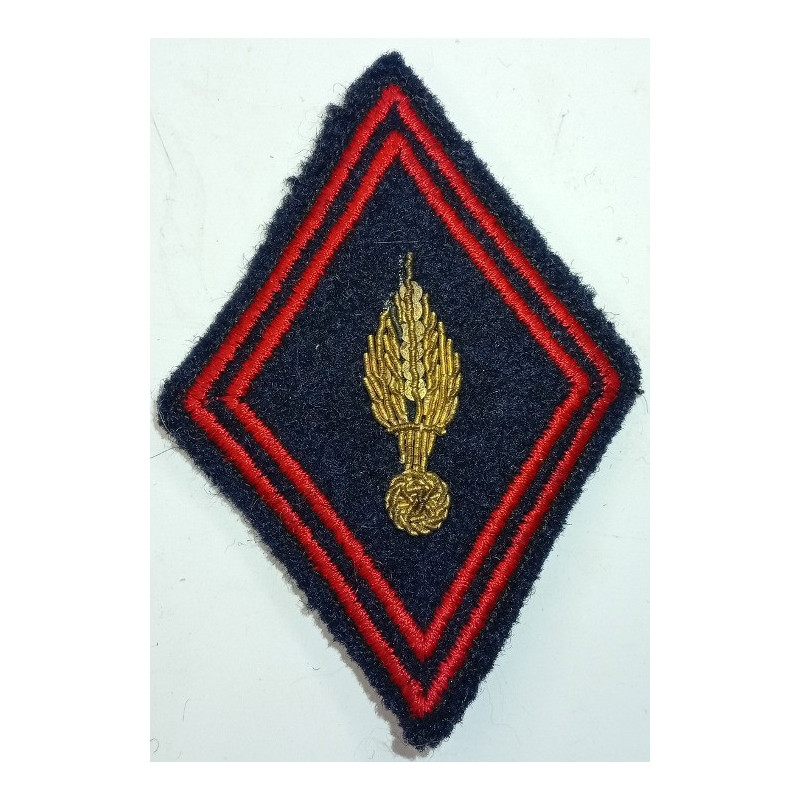 Losange de bras Générique Sous-Officier / Officier du Génie - Grenade en cannetille d'or - à coudre