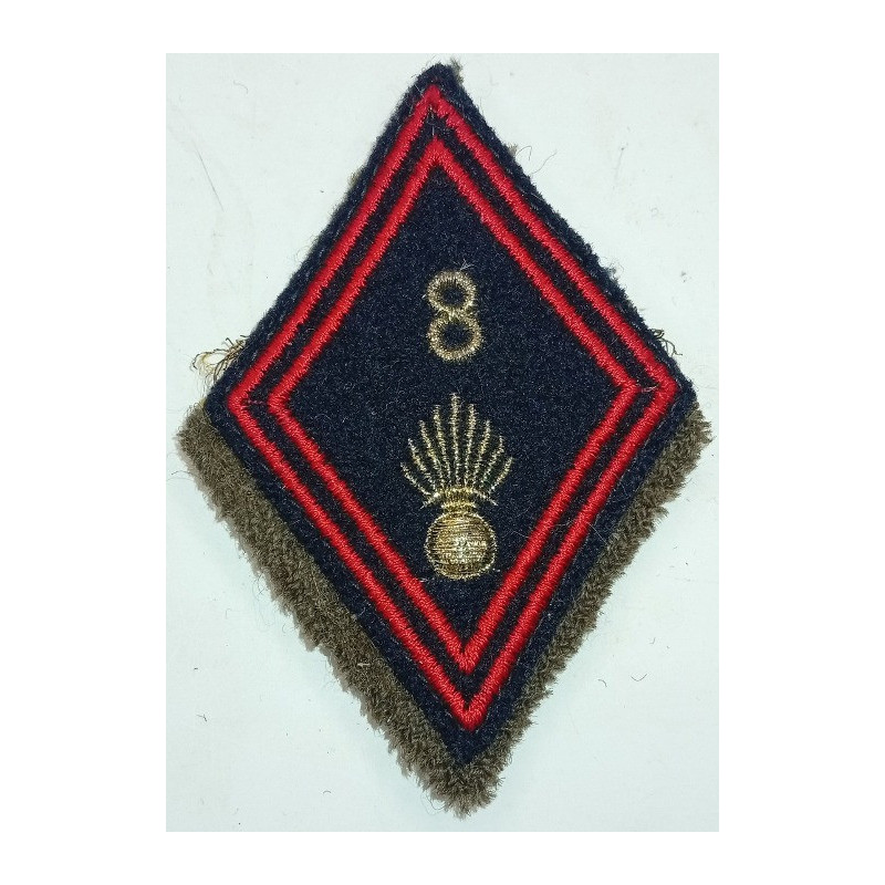 Losange de bras Sous-officier / Officier du 8ème Régiment d'Infanterie à coudre - Epoque Algérie
