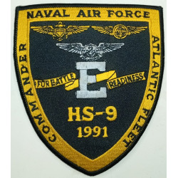 Patch du Commandement de la Flotte Atlantique de l'US Naval Air Force HS-9 de 1991