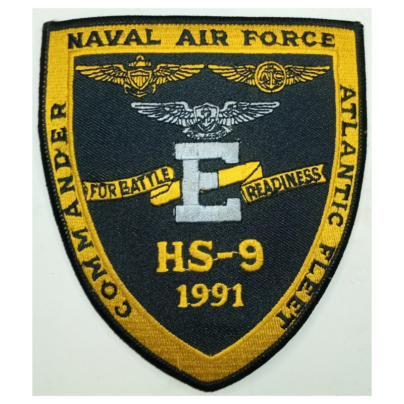 Patch du Commandement de la Flotte Atlantique de l'US Naval Air Force HS-9 de 1991