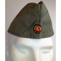 Allemagne de l'Est : Calot Officier en toile Armée de terre  - DDR / NVA Bloc soviétique