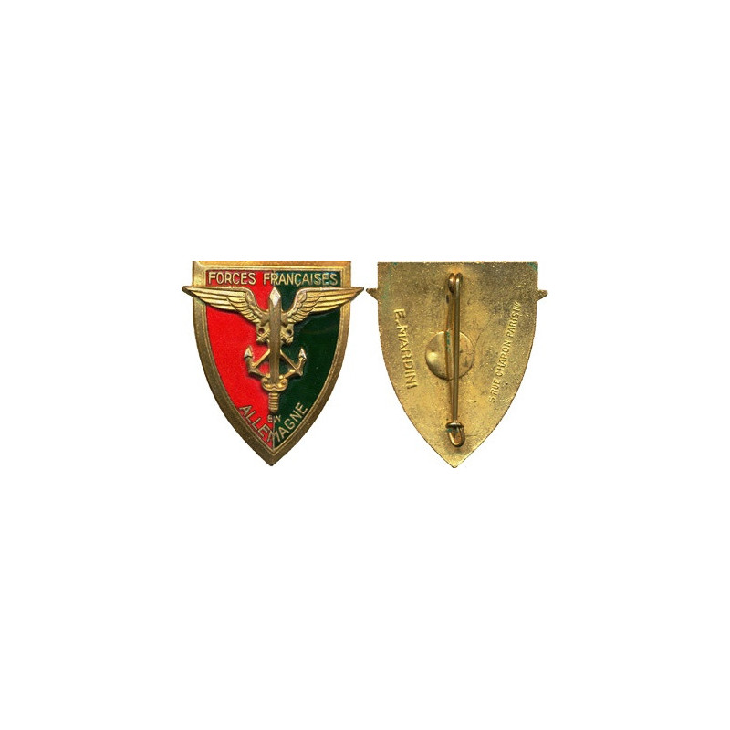 Insigne des F.F.A. - Forces Françaises en Allemagne (Mar) Insigne des F.F.A. - Forces Françaises en Allemagne (Mar)
