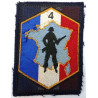Ecusson tissu de la 4ème Région Militaire à crochets