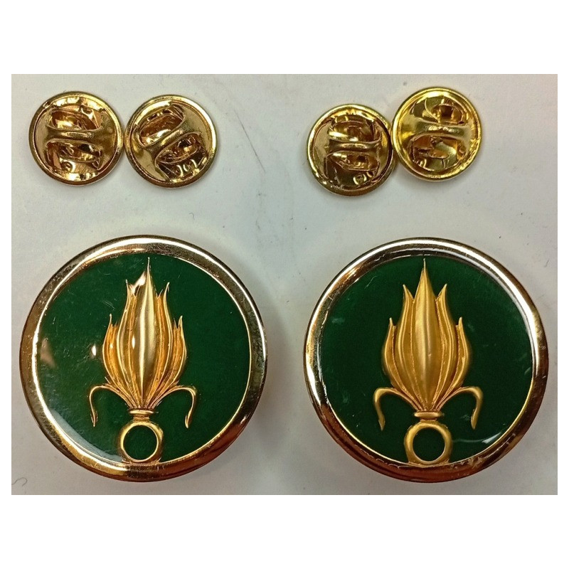 Paire d'insignes de col de TDF Infanterie Légion Etrangère (Mag) Paire d'insignes de col de TDF Infanterie Légion Etrangère (Mag)