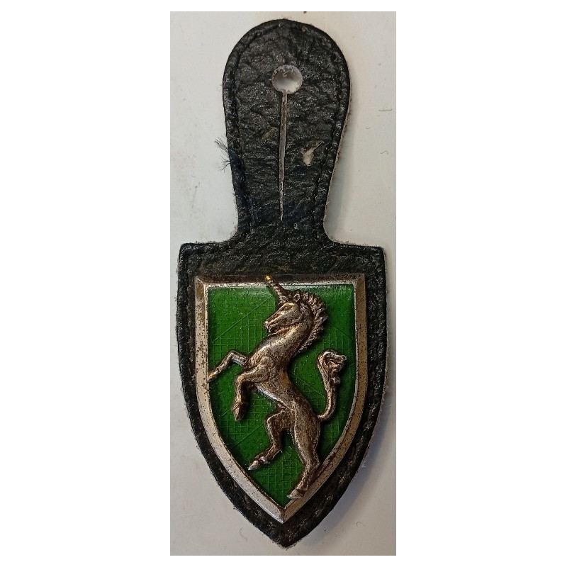 5ème Régiment de Chasseurs en émail translucide sur Cuir (Dra)
