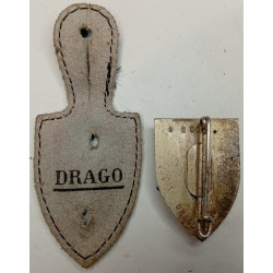 5ème Régiment de Chasseurs en émail translucide sur Cuir (Dra)