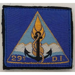 Ecusson de la 29ème Division d'Infanterie des Troupes Alpines à crochets - Guerre d'Algérie