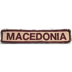 MACEDOINE : Insigne Bande de nationalité velcro pour veste de treillis - Armée macédonienne