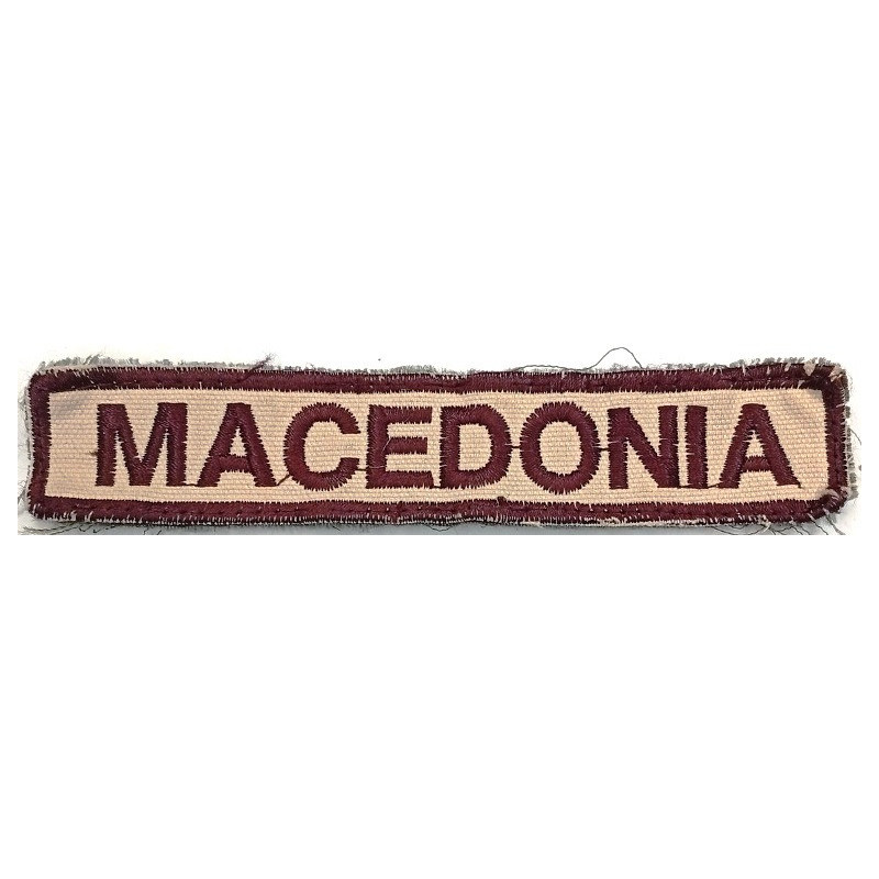 MACEDOINE : Insigne Bande de nationalité velcro pour veste de treillis - Armée macédonienne