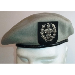 BELGIQUE : Béret Ecole du Génie - Insigne Argent - Armée Belge