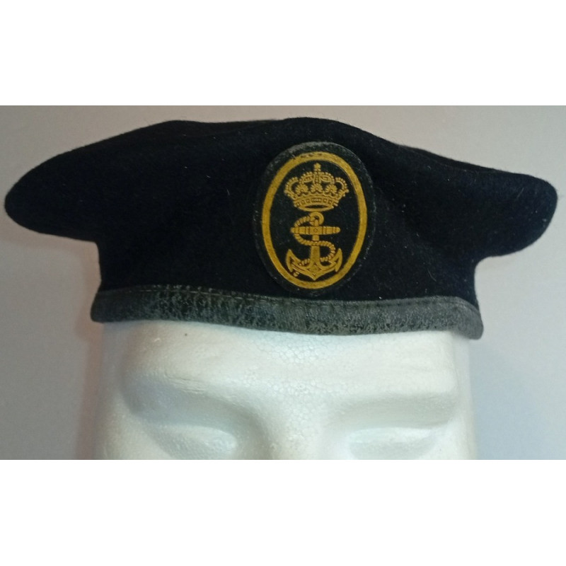 ESPAGNE : Béret de la Marine avec Insigne - Armée Espagnole