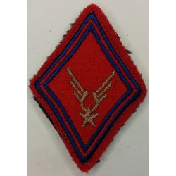 Losange de bras Générique Sous-Officier / Officier de l'ALAT - Fond Rouge Artillerie à crochets