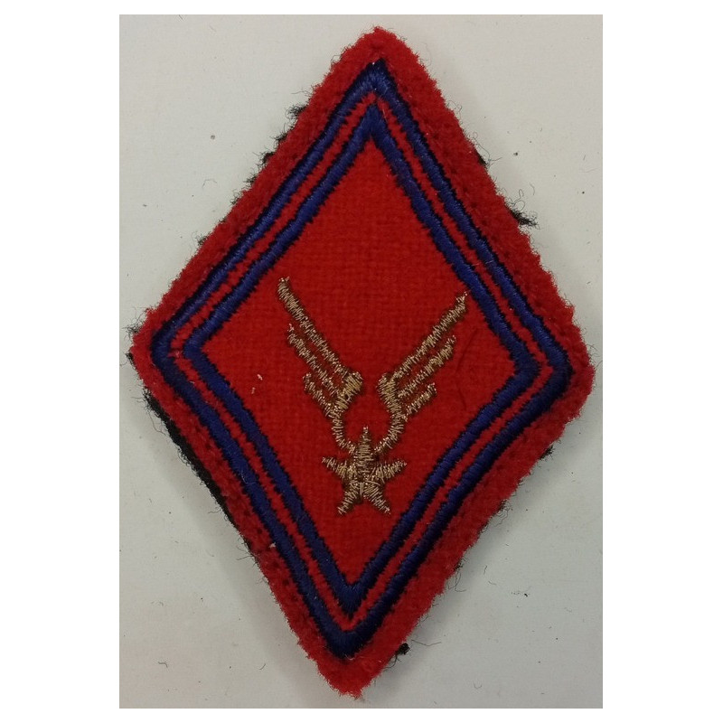 Losange de bras Générique Sous-Officier / Officier de l'ALAT - Fond Rouge Artillerie à crochets