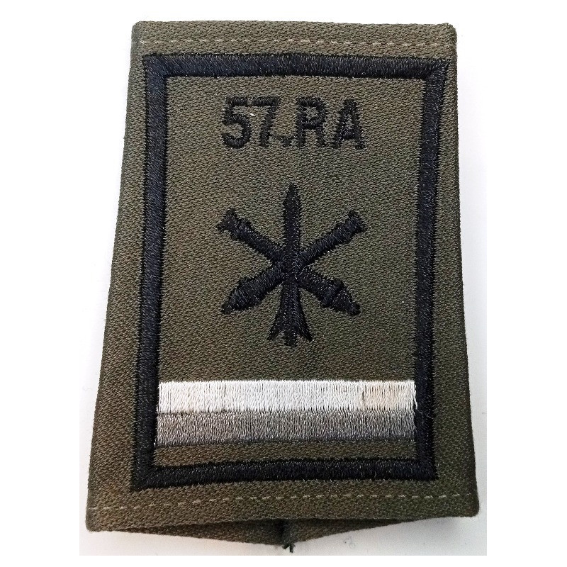 Fourreau d'épaule de Batterie Listel Gris et Blanc du 57ème Régiment d'Artillerie