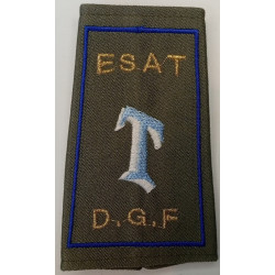 Fourreau d'épaule Listel Bleu de la D.G.F. de l'Ecole Supérieure et d'Application des Transmissions