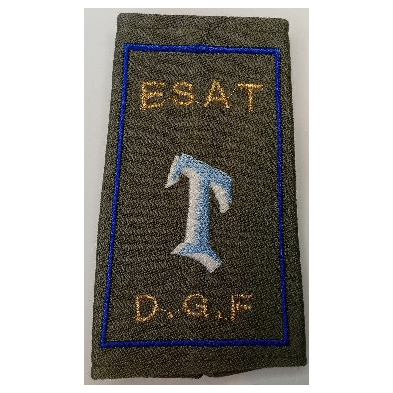 Fourreau d'épaule Listel Bleu de la D.G.F. de l'Ecole Supérieure et d'Application des Transmissions