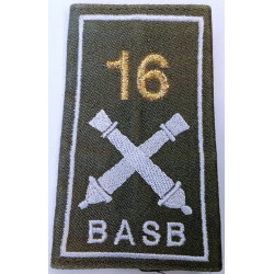 Fourreau d'épaule Listel Blanc de la B.A.S.B. du 16ème Régiment d'Artillerie