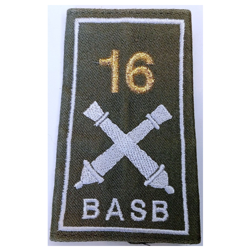 Fourreau d'épaule Listel Blanc de la B.A.S.B. du 16ème Régiment d'Artillerie