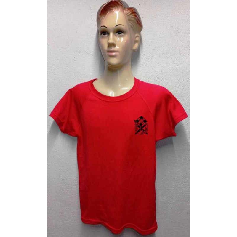 Tee-Shirt Rouge en Baumwolle 2ème Batterie du 1er régiment d'Artillerie Occasion Tee-Shirt Rouge en Baumwolle 2ème Batterie du 1er régiment d'Artillerie Occasion
