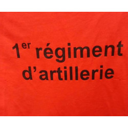 Tee-Shirt Rouge en Baumwolle 2ème Batterie du 1er régiment d'Artillerie Occasion