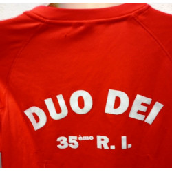 Tee-Shirt de Sport Rouge Manches Longues 2ème Compagnie du 35° Régiment d'Infanterie - Occasion