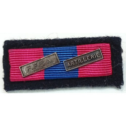 Ancien Placard de Rappel Médaille de la Défense Nationale "Bronze" avec Agrafes "Infanterie" + "Forces Françaises en Allemagne"