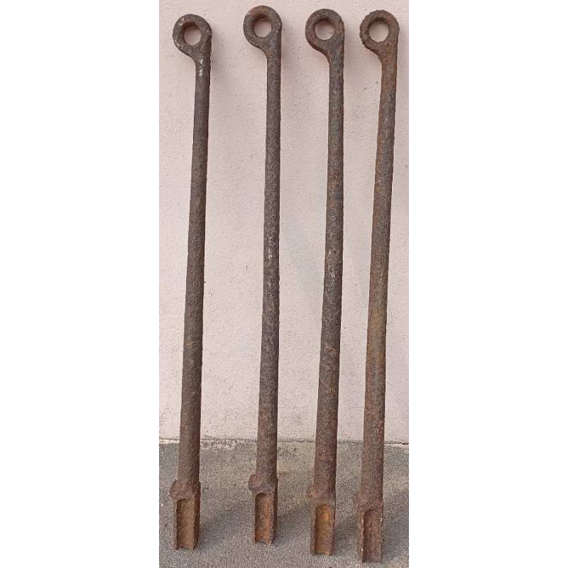 Jeu de 4 Ranchers d'un Affût Truc pour canon sur Train de Voie de 60 militaire Péchot-Bourdon - Armée Française WW1 Jeu de 4 Ranchers d'un Affût Truc pour canon sur Train de Voie de 60 militaire Péchot-Bourdon - Armée Française WW1