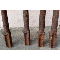 Jeu de 4 Ranchers d'un Affût Truc pour canon sur Train de Voie de 60 militaire Péchot-Bourdon - Armée Française WW1