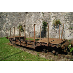 Jeu de 4 Ranchers d'un Affût Truc pour canon sur Train de Voie de 60 militaire Péchot-Bourdon - Armée Française WW1