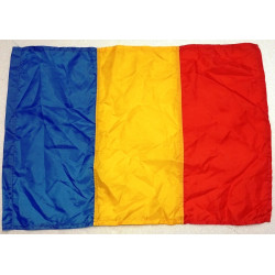 Drapeau roumain 47 x 33 cm en soie - Roumanie