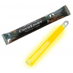 Baton lumineux ChemLight / Cyalume - Lumière JAUNE - Durée 12 Heures