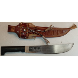 Machette IMACASA N°152 salvadorienne dans étui artisanal en cuir "MARTINIQUE" aux Antilles