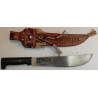 Machette IMACASA N°152 salvadorienne dans étui artisanal en cuir "MARTINIQUE" aux Antilles