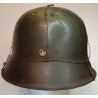Casque Luftwaffe Modèle 1942 avec Insigne camouflé 3 tons Normandie et grillagé - Jus Combat intouché WW2