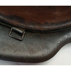 Casque Luftwaffe Modèle 1942 avec Insigne camouflé 3 tons Normandie et grillagé - Jus Combat intouché WW2