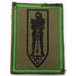 Ecusson velcro rectangulaire d'Escadron du 501ème Régiment de Chars de Combat - Listel Vert