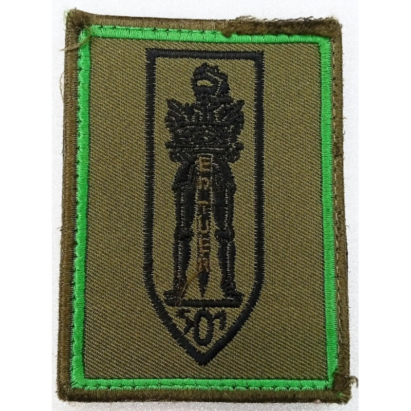 Ecusson velcro rectangulaire d'Escadron du 501ème Régiment de Chars de Combat - Listel Vert
