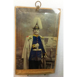 Portrait sous verre dans présentoir d'Officier Prussien - Allemand WW1