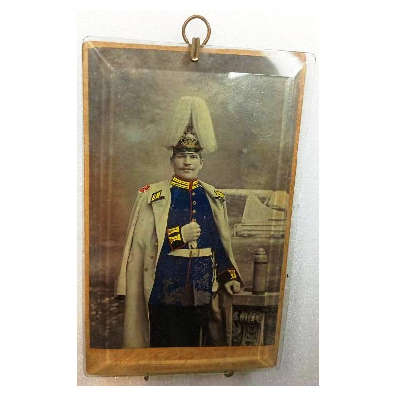 Portrait sous verre dans présentoir d'Officier Prussien - Allemand WW1 Portrait sous verre dans présentoir d'Officier Prussien - Allemand WW1