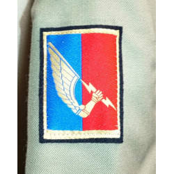 Vareuse TDF Artillerie + Insigne "19ème Brigade d'Artillerie" + Nouveau Losange du 1er R.A. sous-officier/officier NEUVE