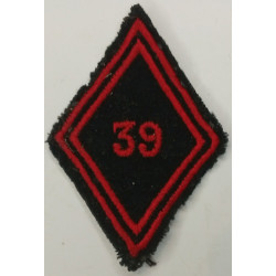 Losange de bras Troupe / Militaire du Rang du 39ème Bataillon du Génie à coudre