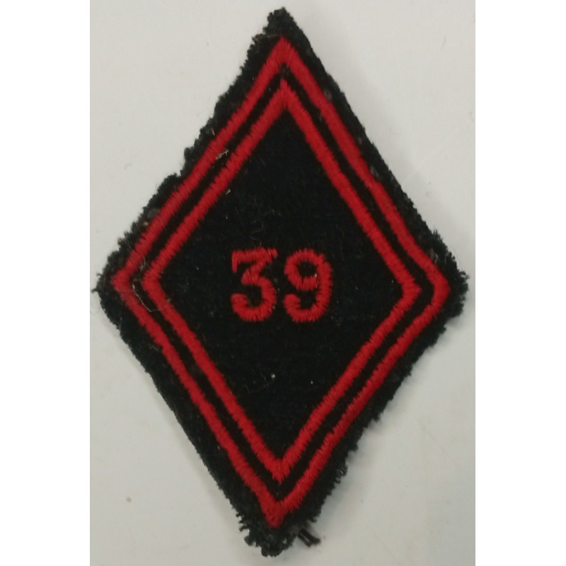 Losange de bras Troupe / Militaire du Rang du 39ème Bataillon du Génie à coudre