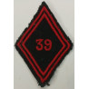 Losange de bras Troupe / Militaire du Rang du 39ème Bataillon du Génie à coudre