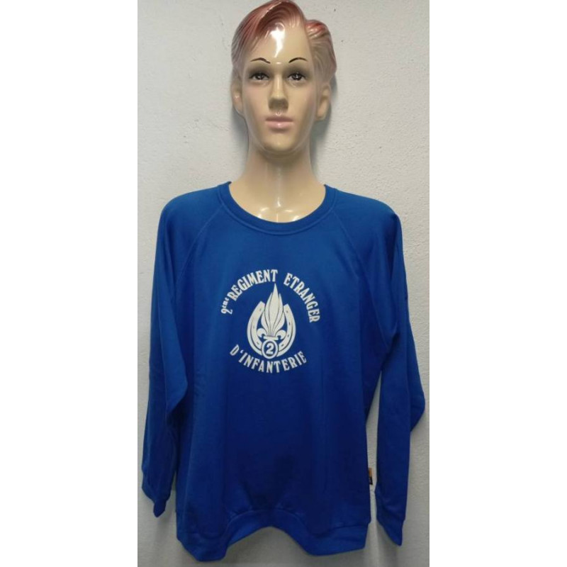 Sweat-shirt de sport Bleu 2ème Régiment Etranger d'Infanterie - Légion Etrangère - Occasion