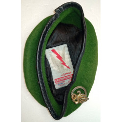 Béret Vert avec son Insigne du 2ème Régiment Etranger d'Infanterie - Légion Etrangère - JUS