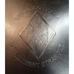 Porte bloc-note en cuir Format A4 "Les Sous-Officiers 1er Régiment Etranger" - Légion Etrangère - NEUF