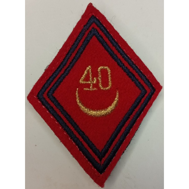 Losange de Bras Sous-officier / Officier du 40ème Régiment d'Artillerie à crochets
