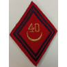 Losange de Bras Sous-officier / Officier du 40ème Régiment d'Artillerie à crochets